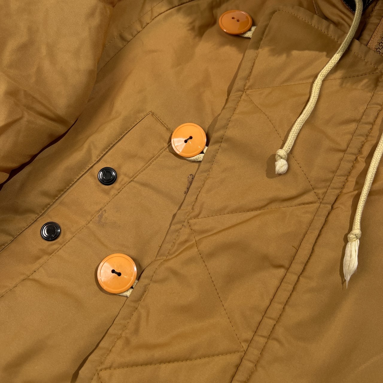 70s 希少 VAN JAC ヴァンヂャケット N-3B フライトジャケット ミリタリー コート サイズ M /イエローベージュ系/ビンテージ/当時物