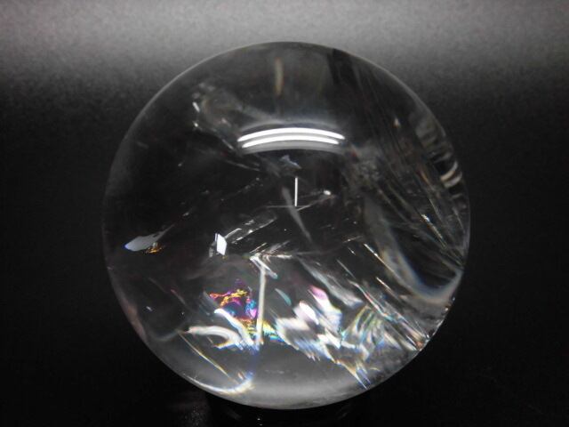 【送料無料】【高品質】72mm ブラジル産天然レインボー水晶玉 no.5