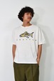 90s USA製 "魚" art print T-shirt