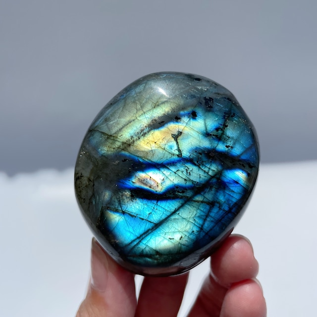 ラブラドライト パームストーン22◇Labradorite◇天然石・鉱物・パワーストーン