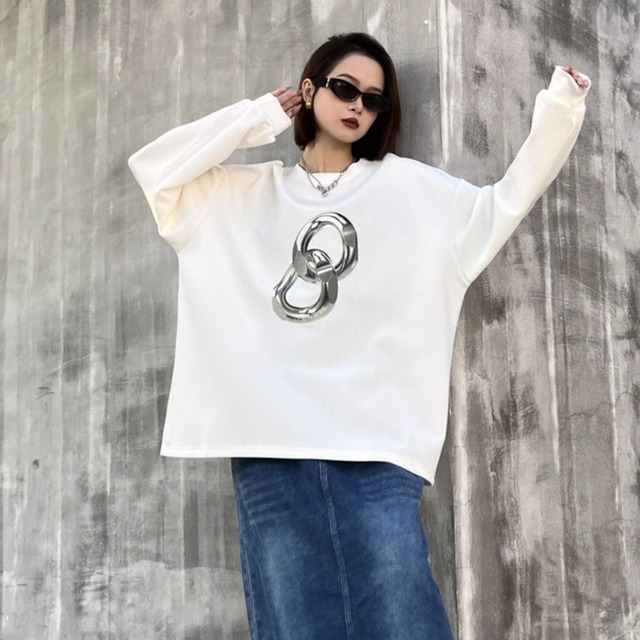 Chain Print T-shirt 01363