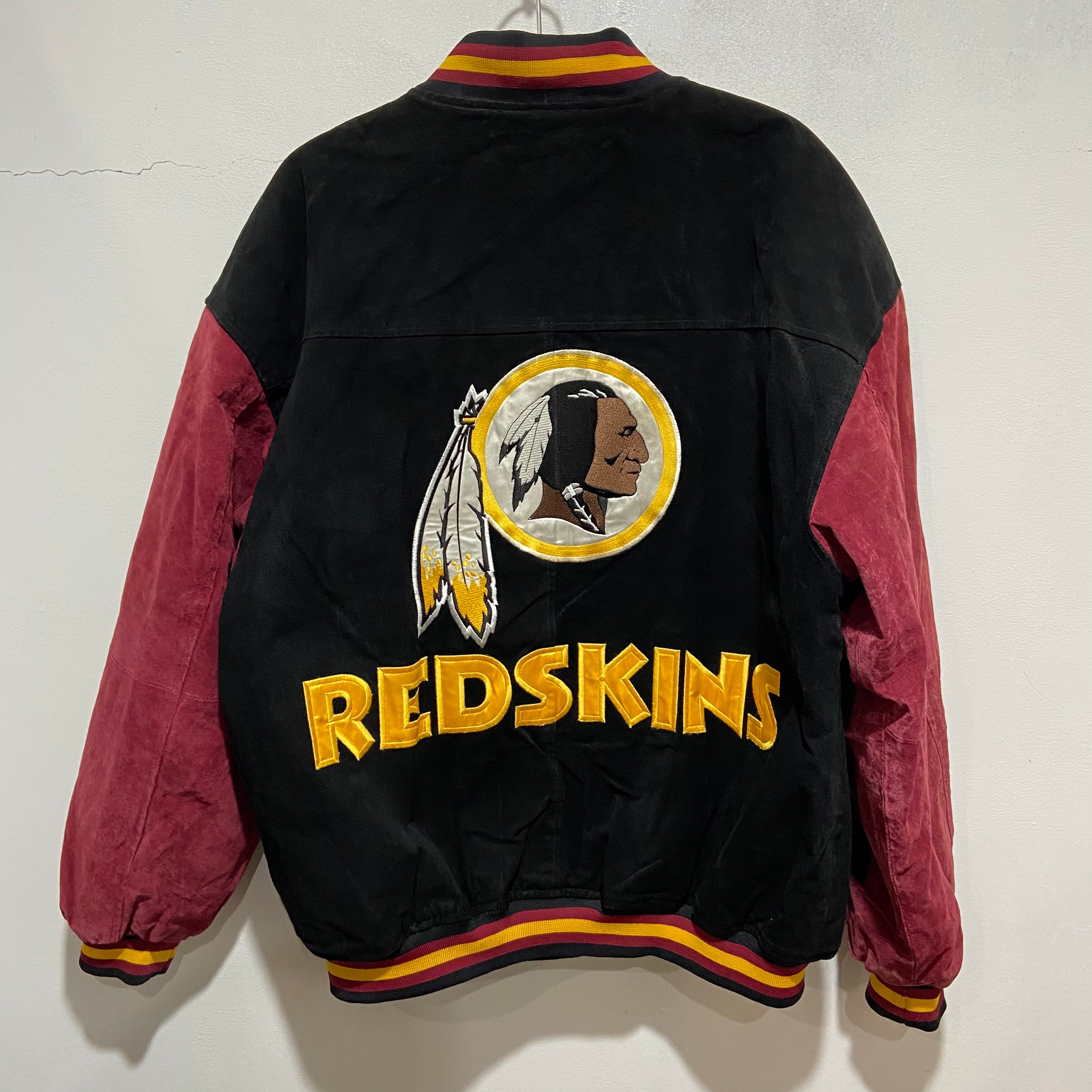 送料無料』90s ワシントンレッドスキンズ スエードブルゾン M NFL  