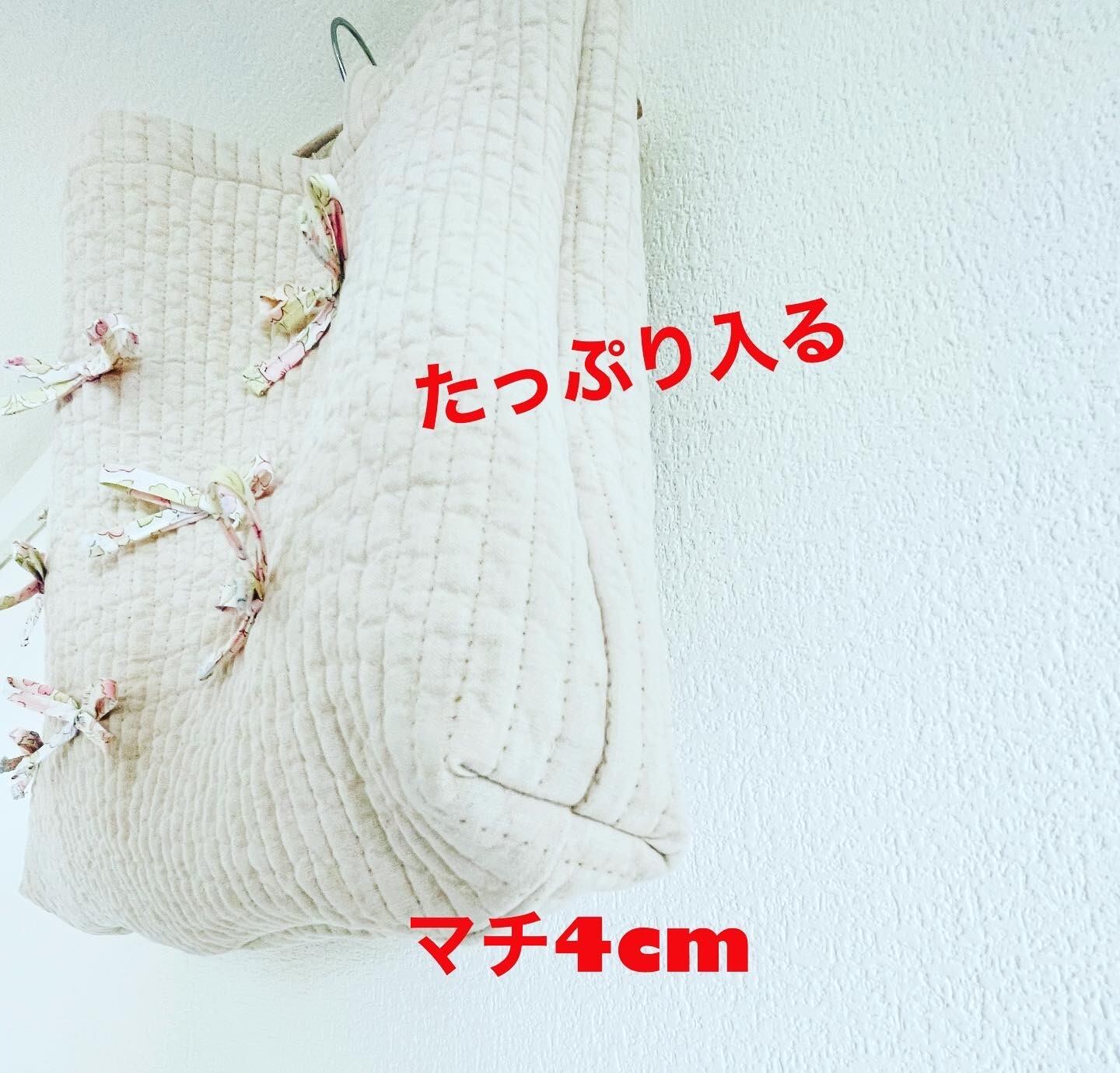 【残り1点】レッスンバック韓国ヌビキルト&リバティリボンバッグ