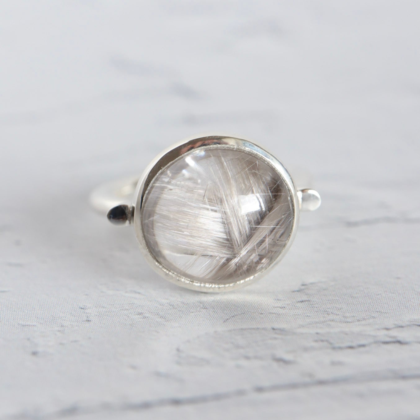 プラチナルチルクォーツ リング（Brookite in quartz）/ 【1点限定