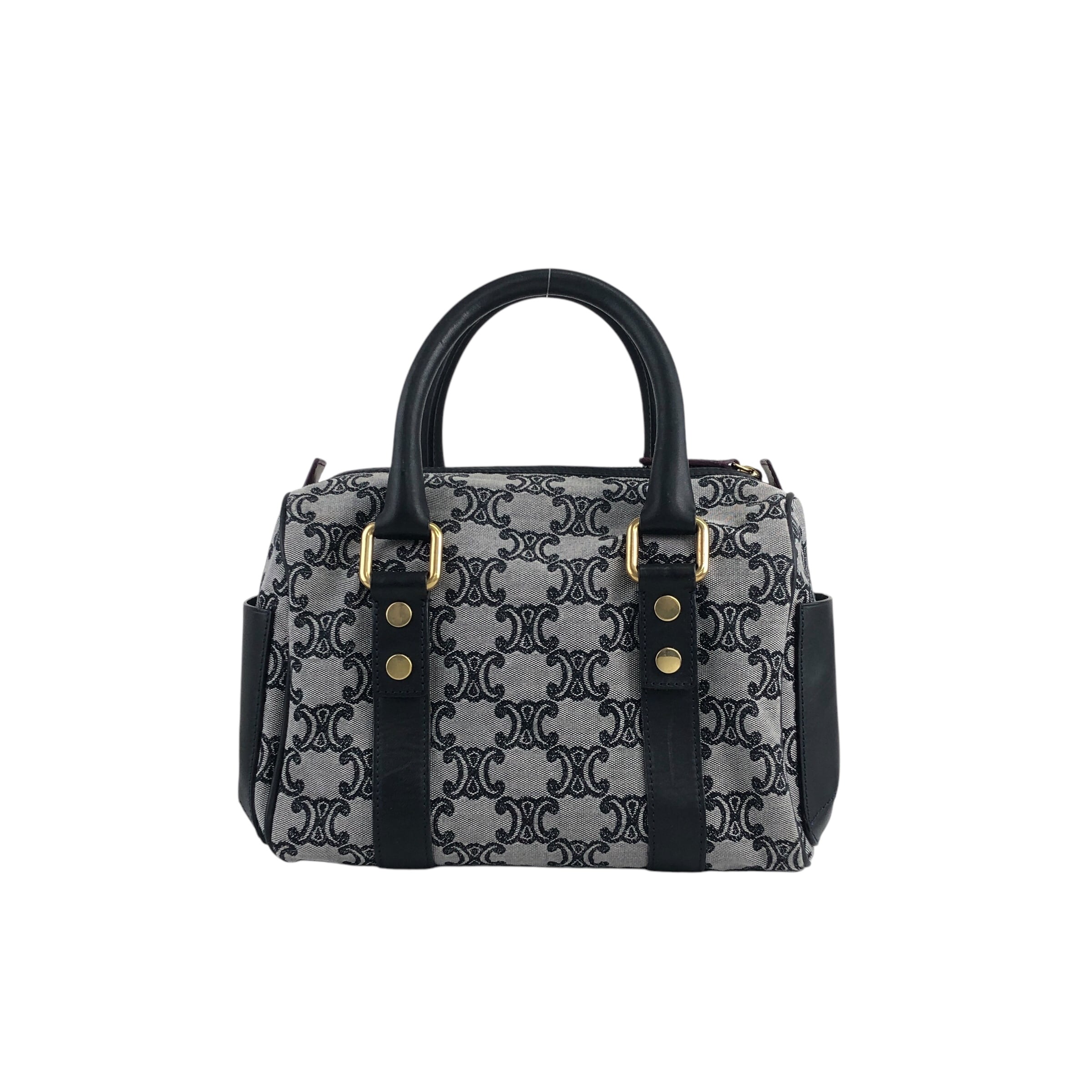 CELINE オールド マカダム ブラゾン トリオンフ ミニ ボストンバッグ 5d7c0c53fa2a793343b191cc51c441