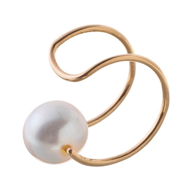 K10 Large Pearl Ear Cuff 10金ラージパールイヤーカフ（片耳用）ELE0002GI   jewelry