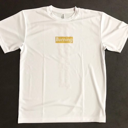 ボックスロゴ Tシャツ ホワイト×ゴールド