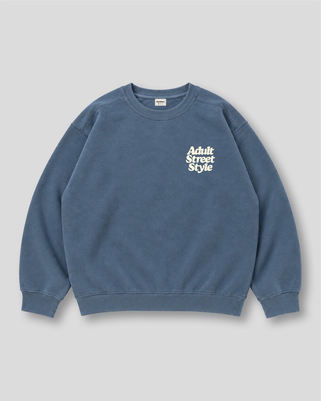 ASS LOGO PIGMENT SWEAT  BLUE