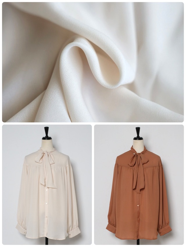 ボウタイジョーゼットブラウス