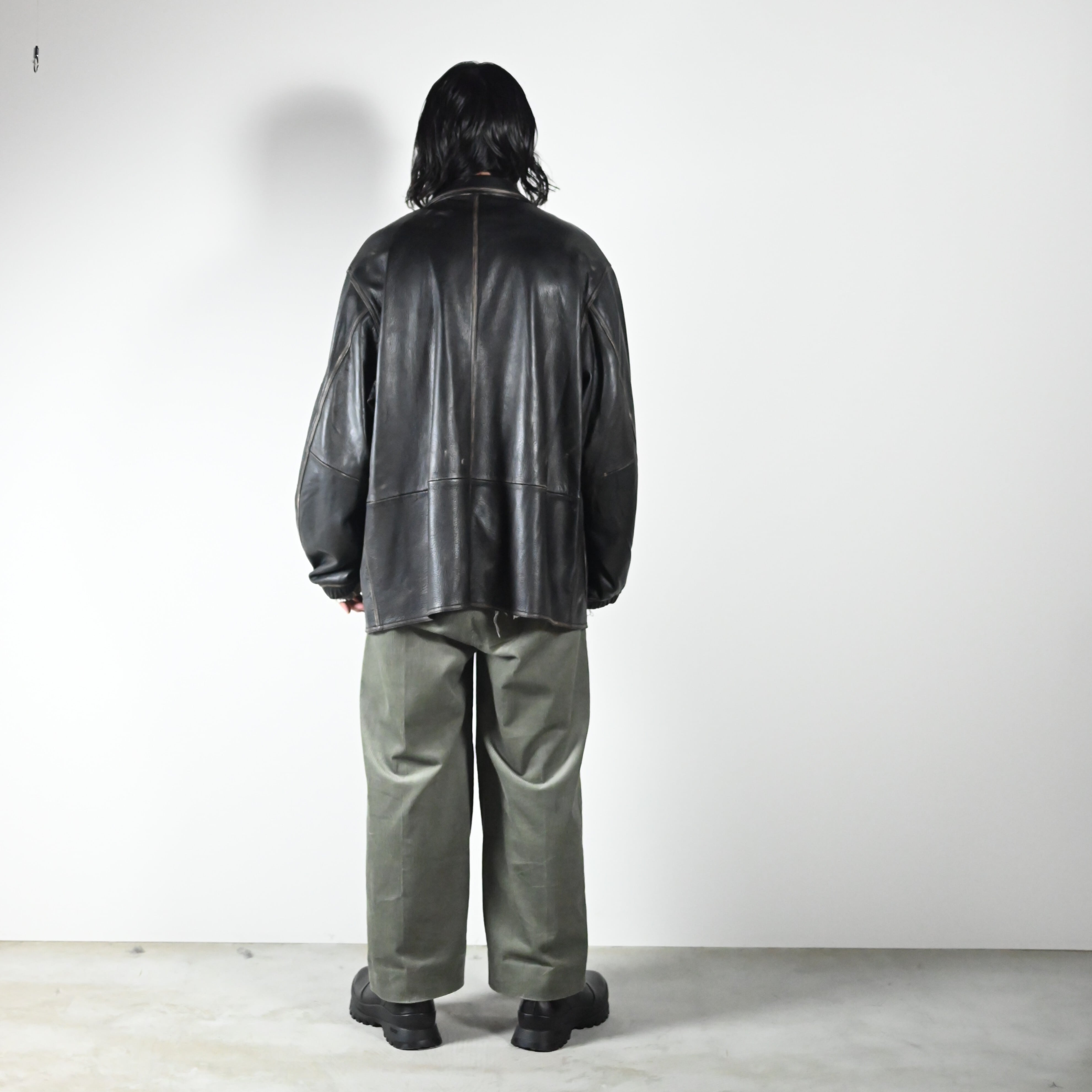 barbell object(バーベルオブジェクト)leather coverallコーディネート