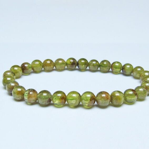ツァボライト ブレスレット 7mm 一点物 メール便可 111-49824