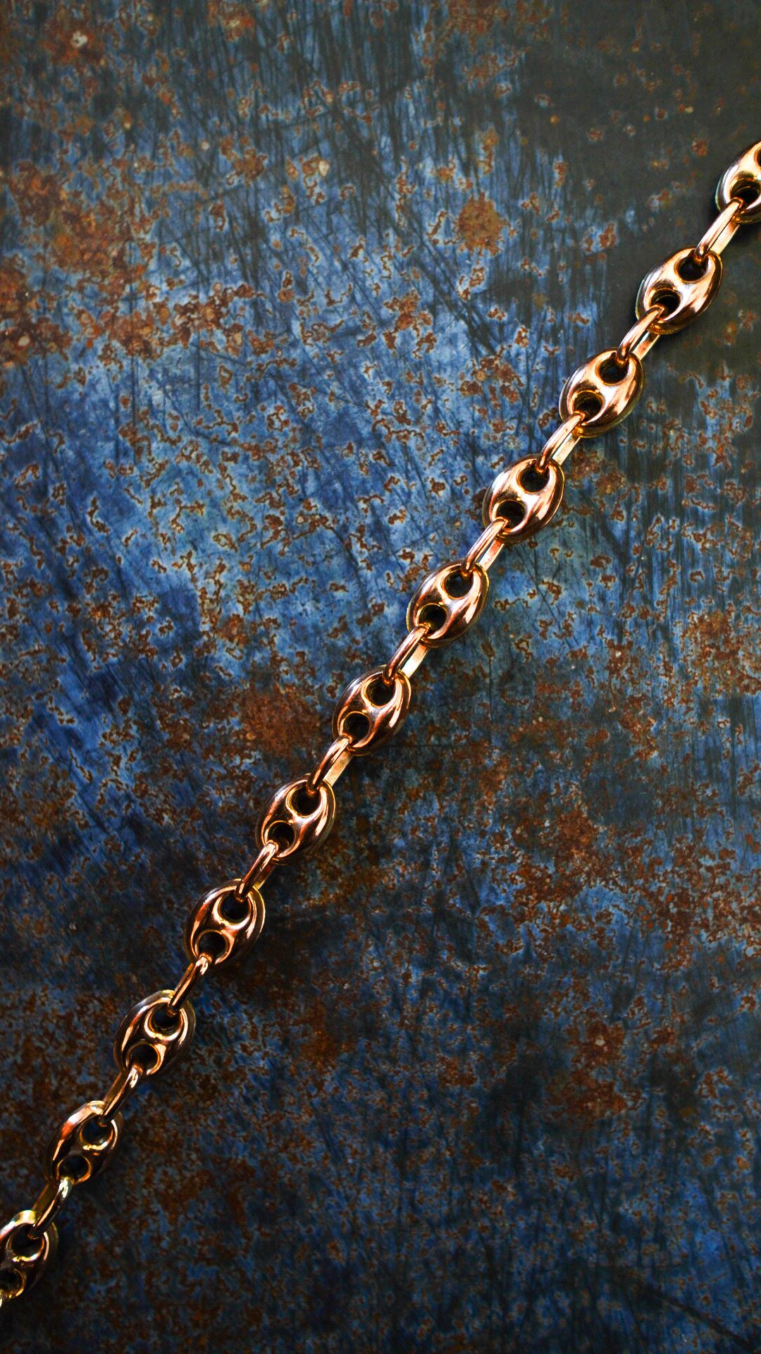 VINTAGE】U.K. VINTAGE 9ct ローズ ゴールド アンカー チェーン 