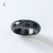 【16号】ブラックのキラメキがカッコいい！黒翡翠甲丸リング black facetcut ring A貨翡翠 jd_rg1080