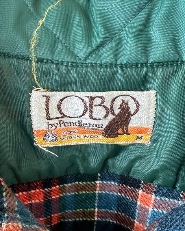 -LOBO by Pendleton- Vintage 70s M Wool Check Shirt