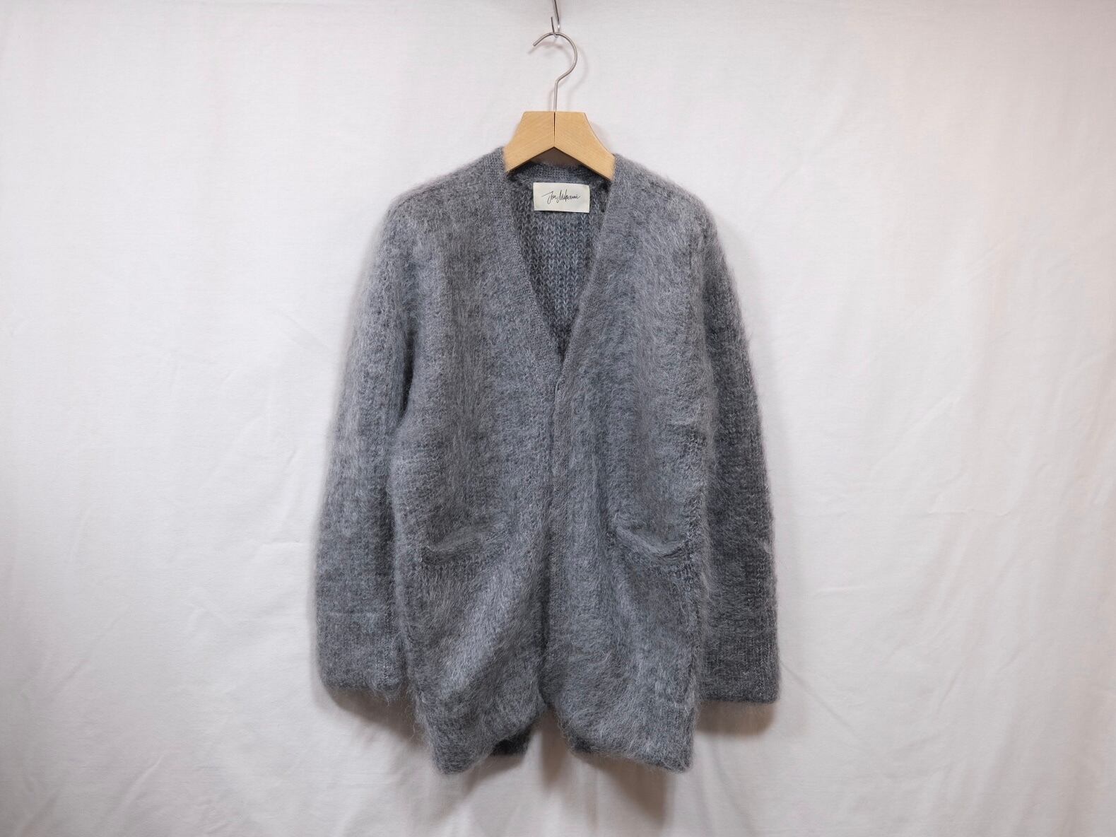JUN MIKAMI “ mohair v-neck cardigan “ Gray | Lapel online store