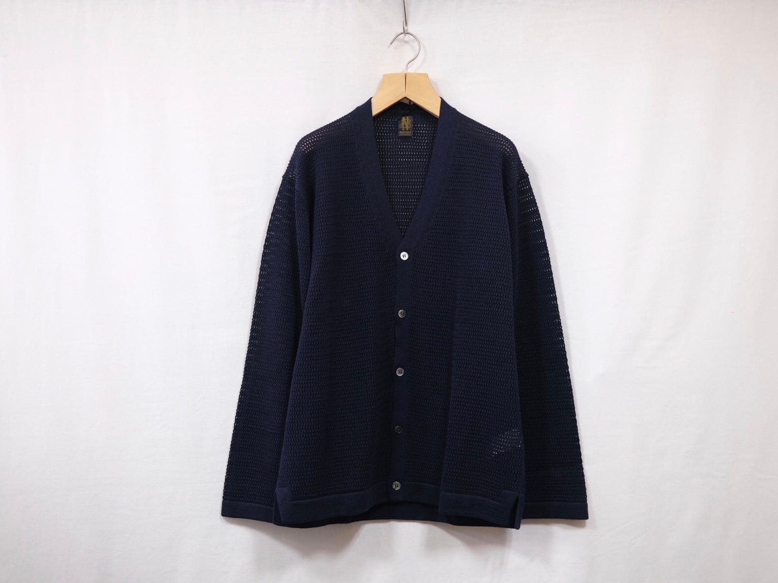 BATONER×6(ROKU）RAMIE RIB V NECK CARDIGAN