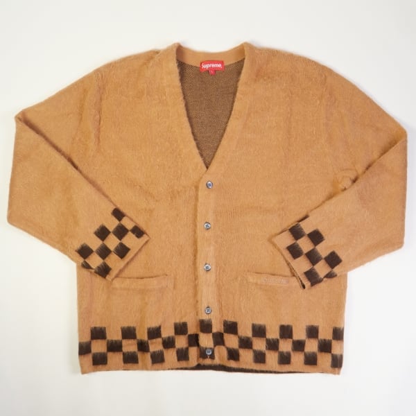 人気商品の カーディガン supreme Brushed Checkerboard Cardigan