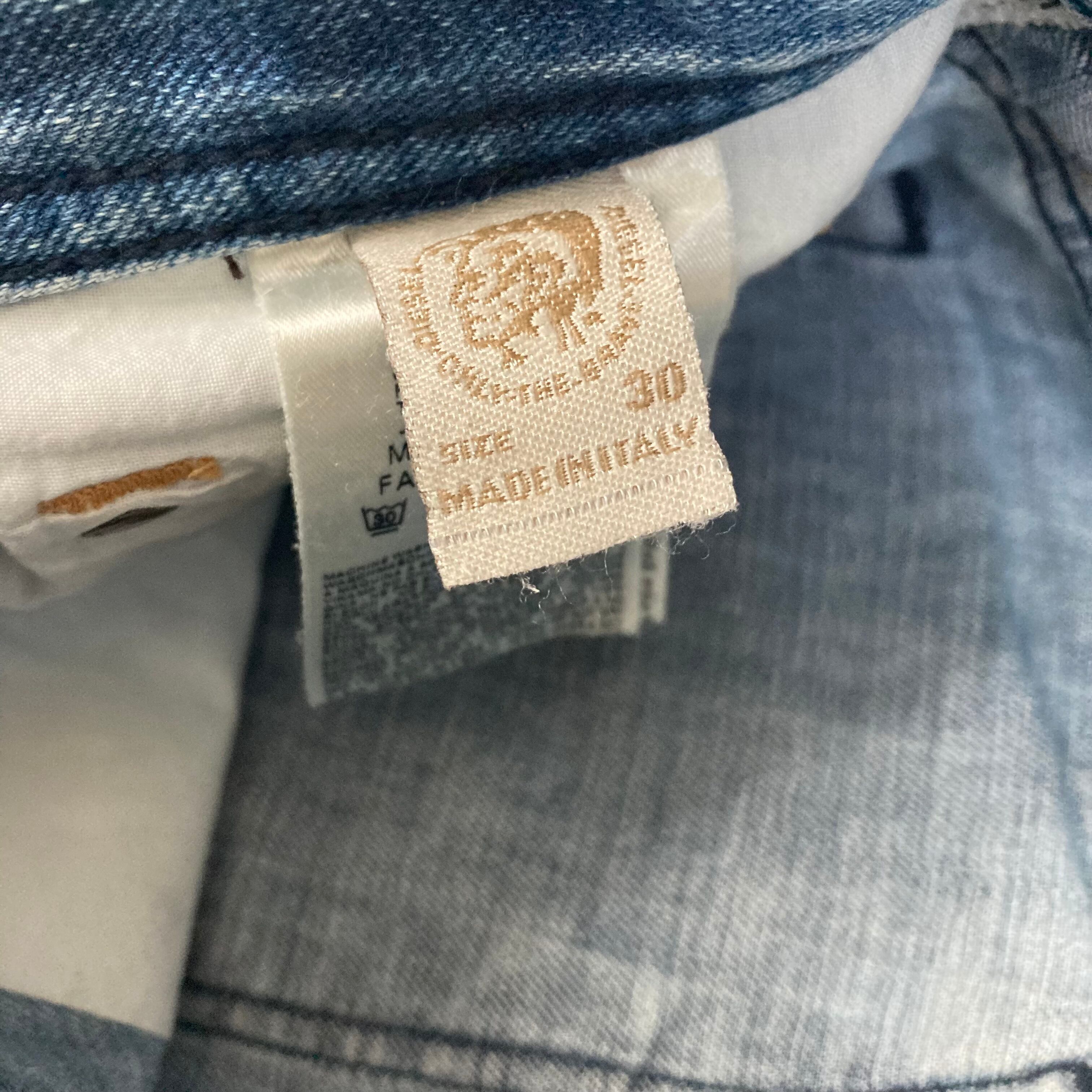 W34×L30】Diesel デニムパンツ 革パッチ | 古着屋OLDGREEN