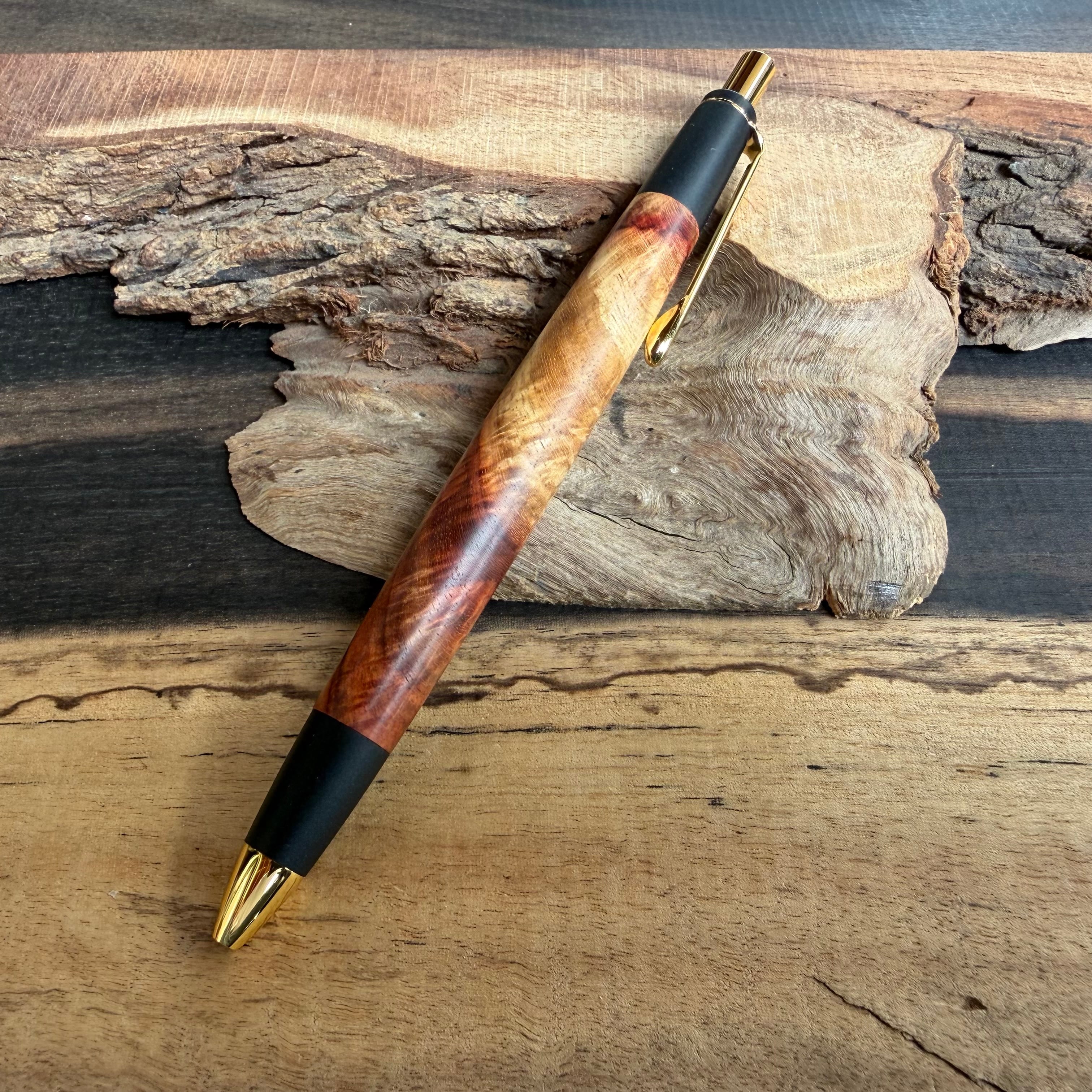 ボナンペン 本花梨鯖杢 木軸 シャープペンシル 真鍮金具 087 本花梨鯖杢 現品 | 『ボナン』 -木軸ペンの店-