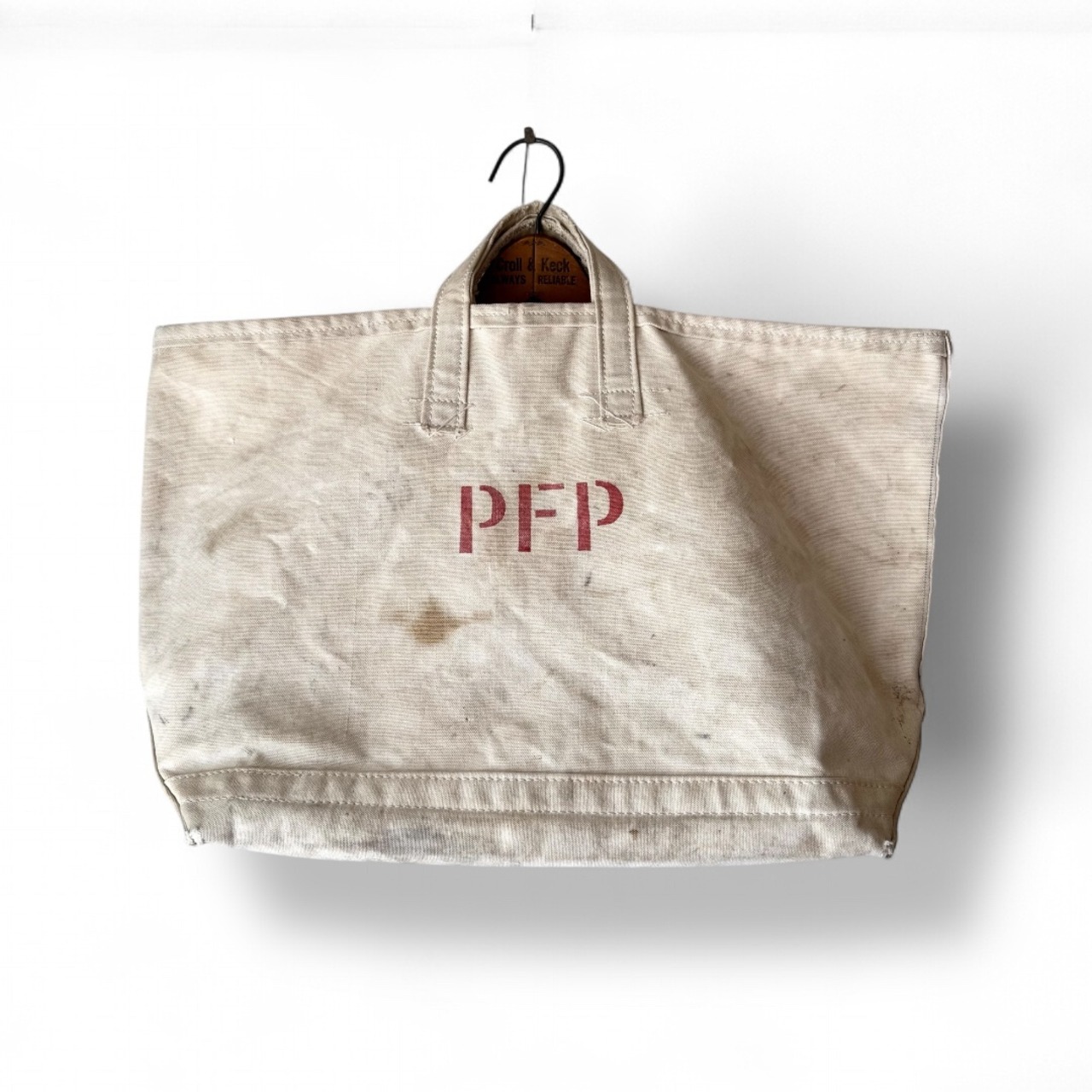AROUND 60's "PFP" STENCIL CANVAS TOTE BAG