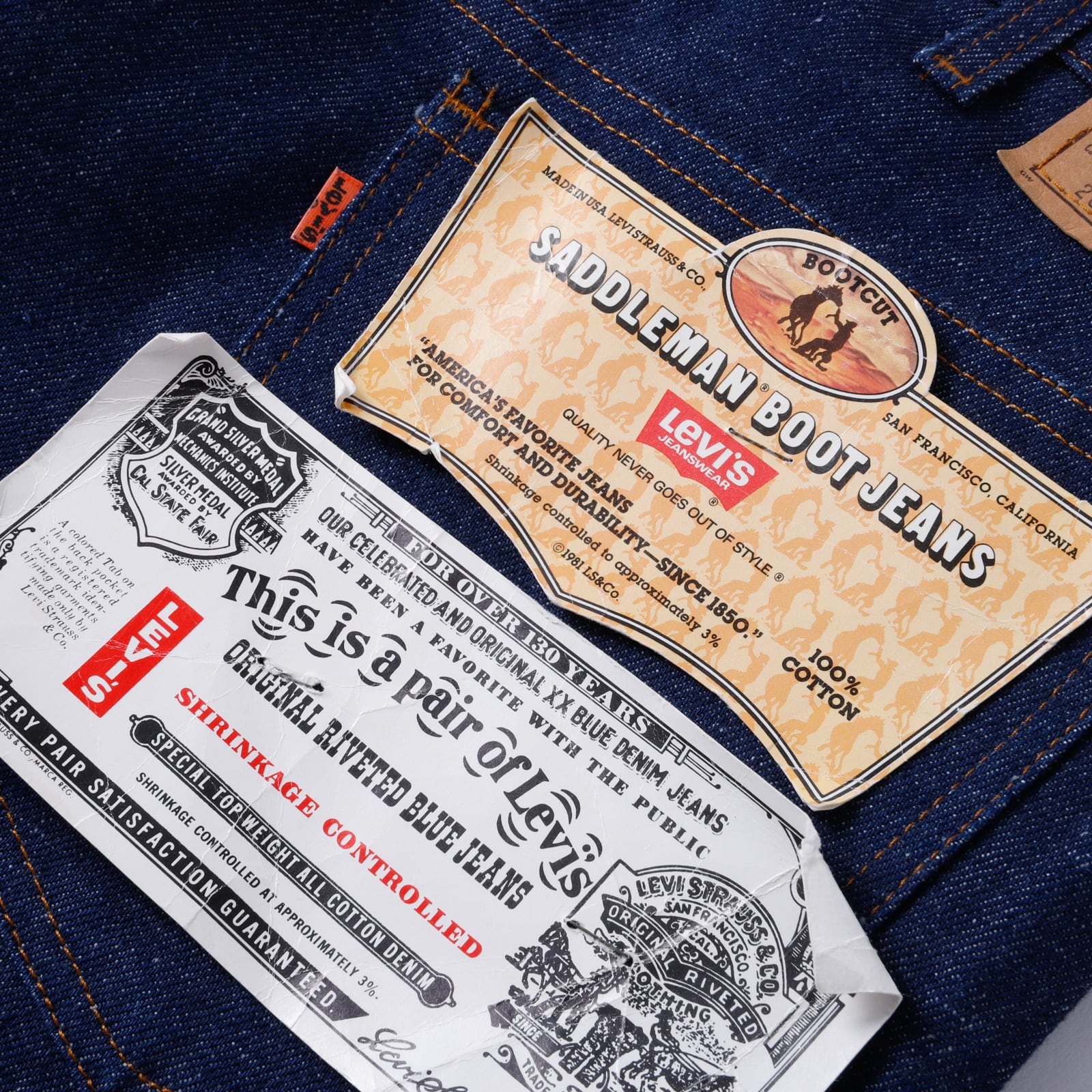 未使用】80s Levi's 517 special vintage denim dead stock made in