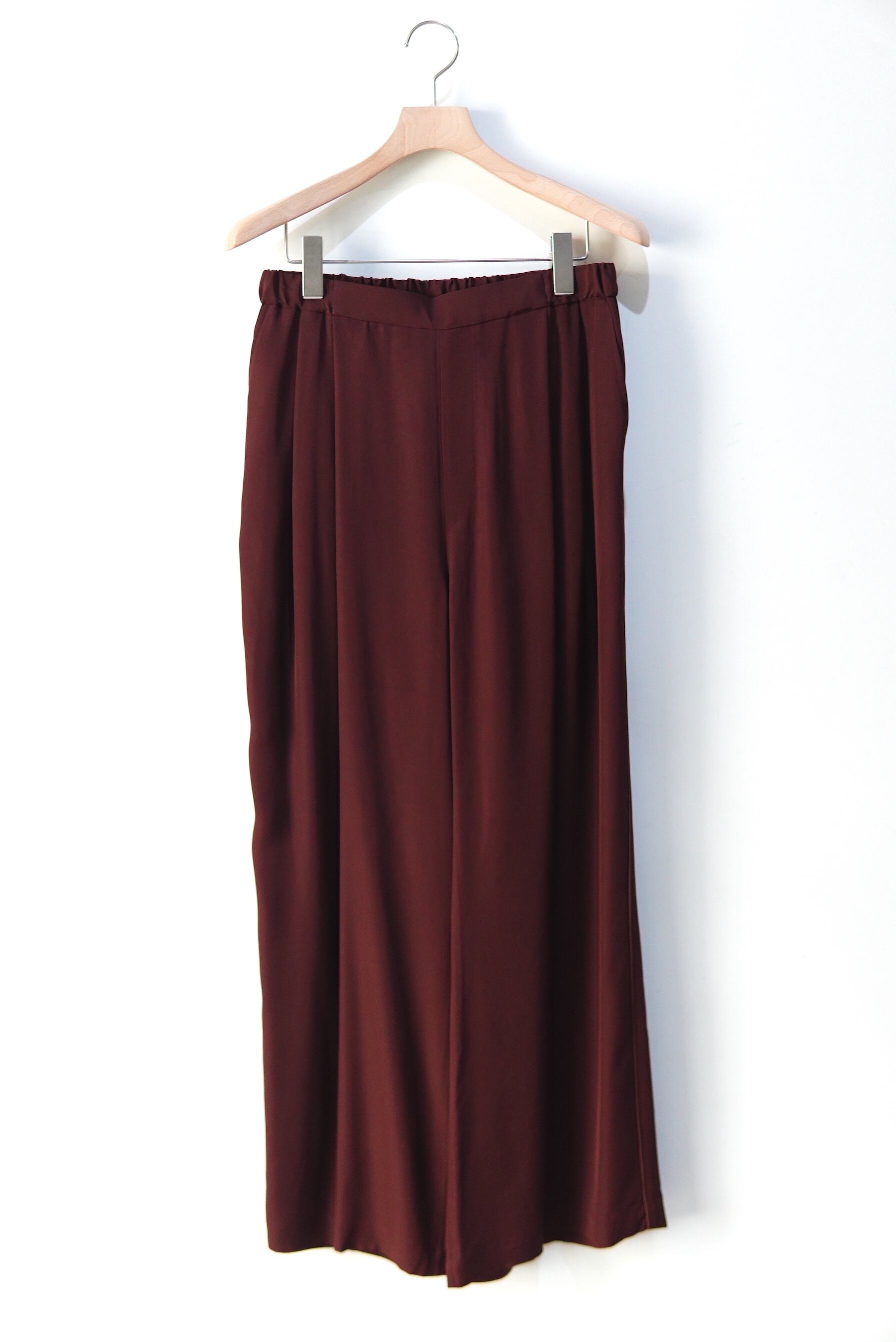 ANTHEM A / SILKY VISCOSE 2TUCK FLARE EASY PANTS