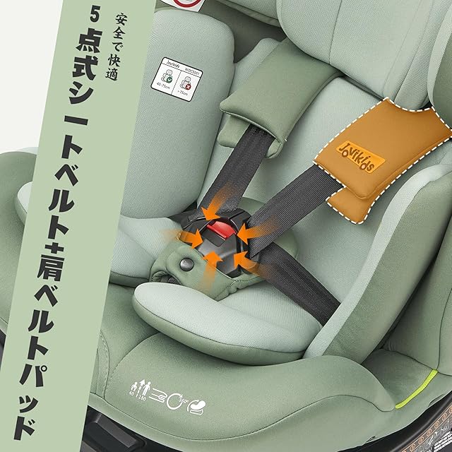 Jovikids チャイルドシート ISOFIX、 0か月~12歳頃 360°回転式 i-Size