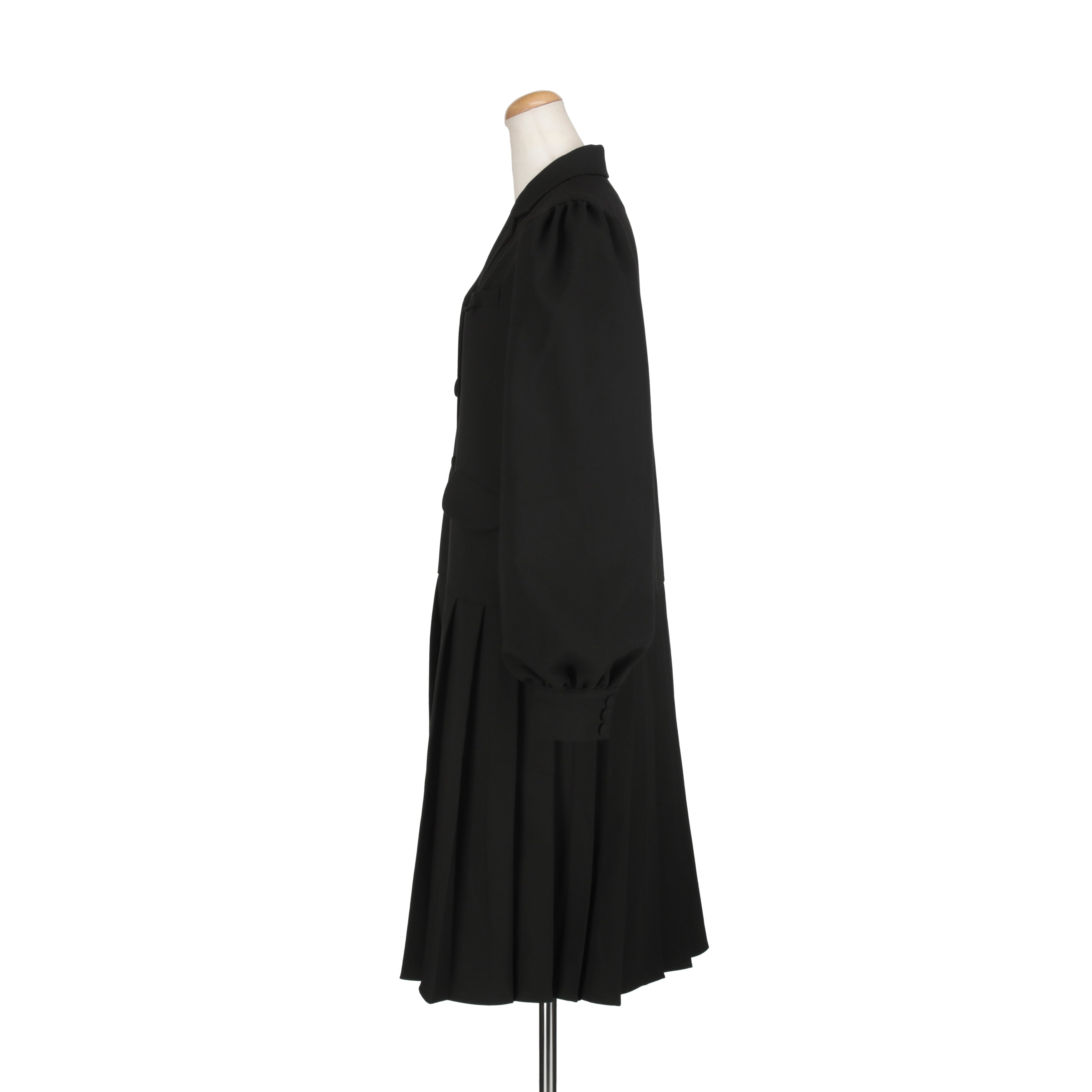 プリーツスーツワンピース BLACK