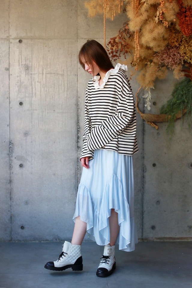 （original)衿つきボーダーTシャツ