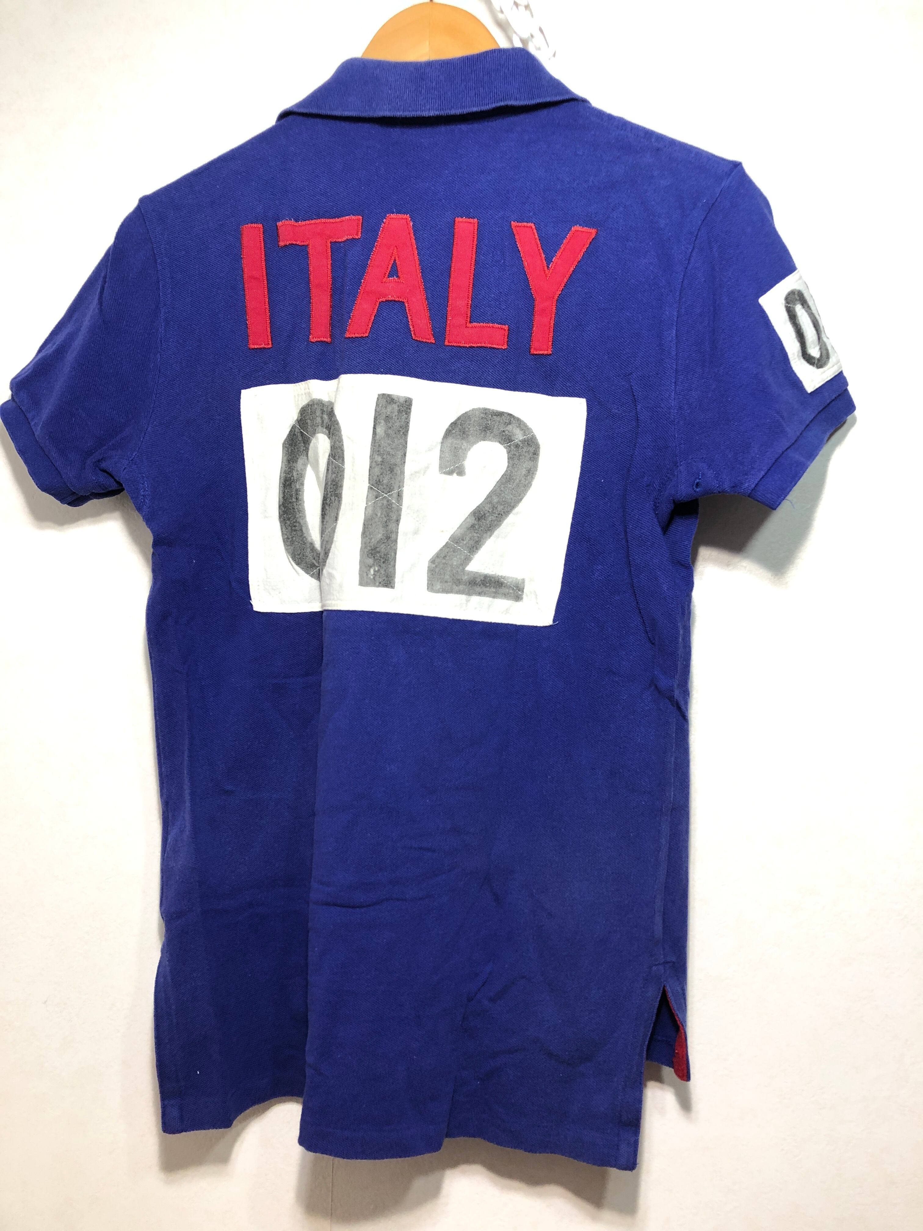 107060 POLO by RALPH LAUREN CUSTOM FIT 半袖 ポロシャツ S ブルー ポロ ラルフローレン ラガーシャツ ...
