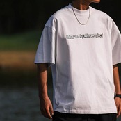 ラウンドネックプリント半袖 Tシャツ A4258