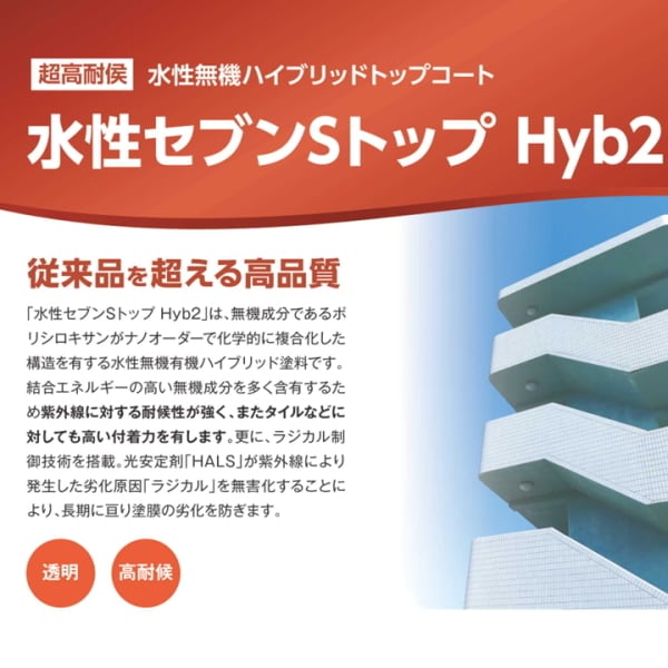水性セブンsトップhyb2 セブンケミカル 11kgセット 艶消し 水性 外壁