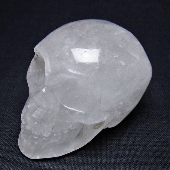 水晶 ドクロ スカル 置物 一点物 145-1814