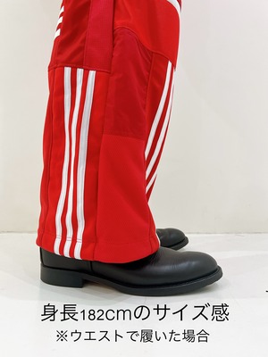 KOH ISHIGURO Upcycled Crazy Patchwork LINE wide pants -BLACK- Woman model