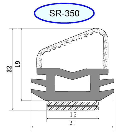 SR-350（エアータイトガスケット）1m ごむの森オリジナル品 １〜３Ｍまでご希望の長さでお買い求め出来ます