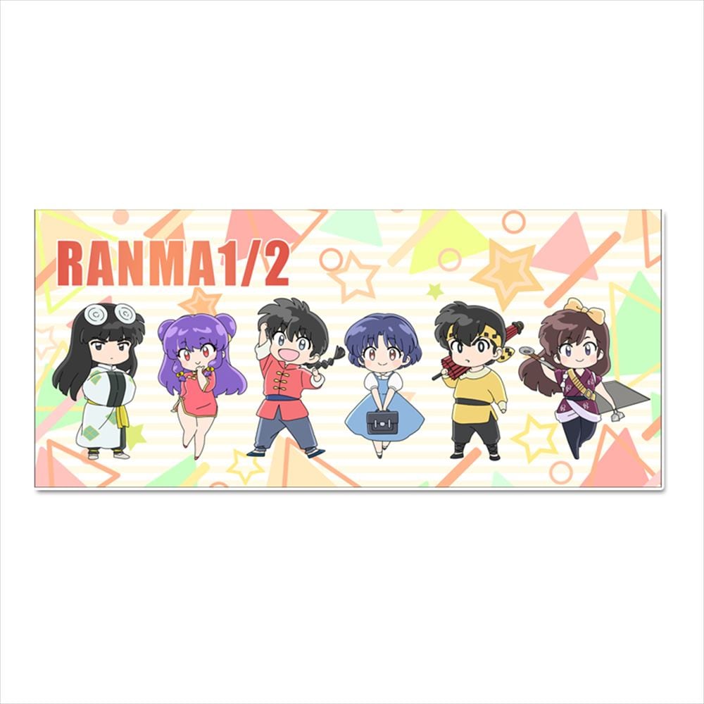 らんま フェイスタオル(ミニキャラ&らんま&あかね&シャンプーver.) 描き下ろし らんま・シャンプー・あかね 120cmビッグタオル チャイナ