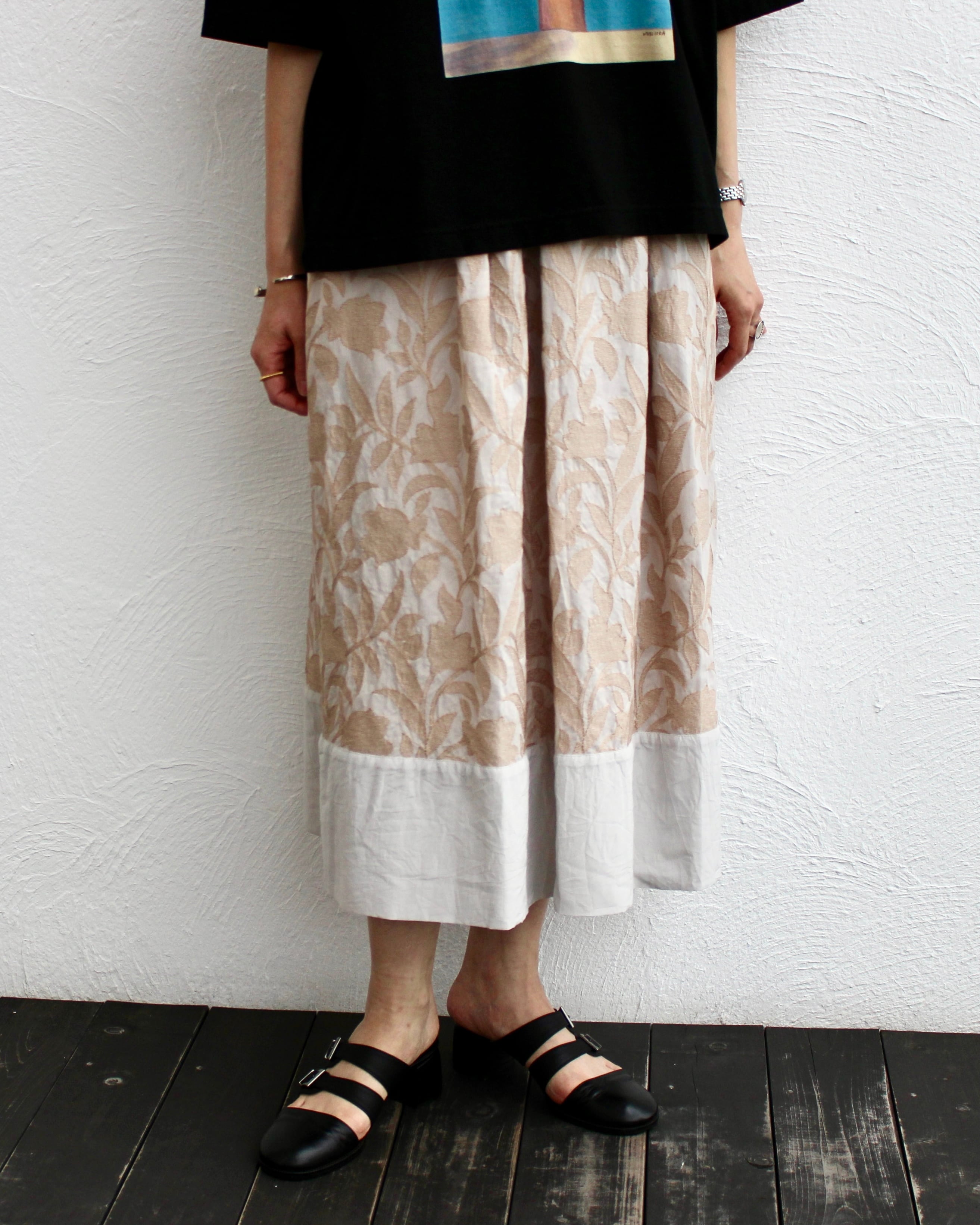 KEIHayamaPLUS/embroidery skirt