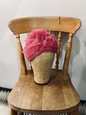 60’s pink net hat