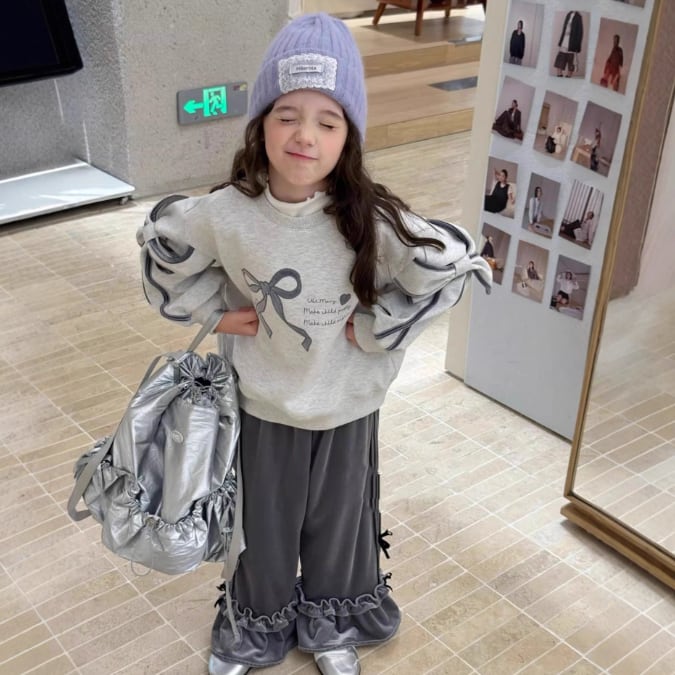 新作 韓国子供服 キッズ 子ども服 リボン スウェット 普段着 通学