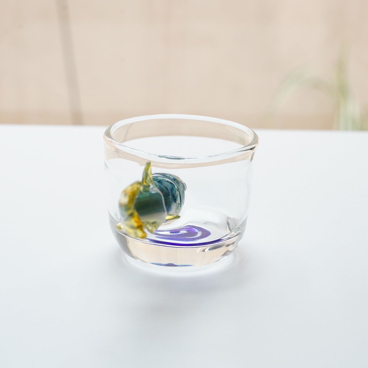竹川久仁子】耐熱ガラス あゆぐい吞み T-17-A | ろにせら ギャラリーと