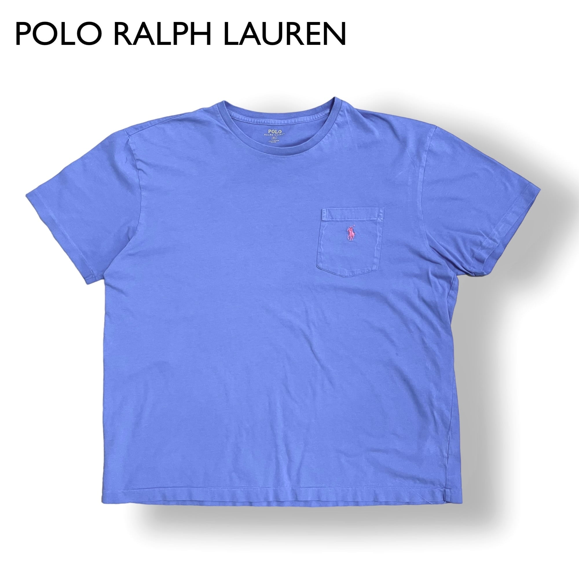 POLO RALPH LAUREN】XL ビッグシルエット ポケットTシャツ 刺繍ロゴ 