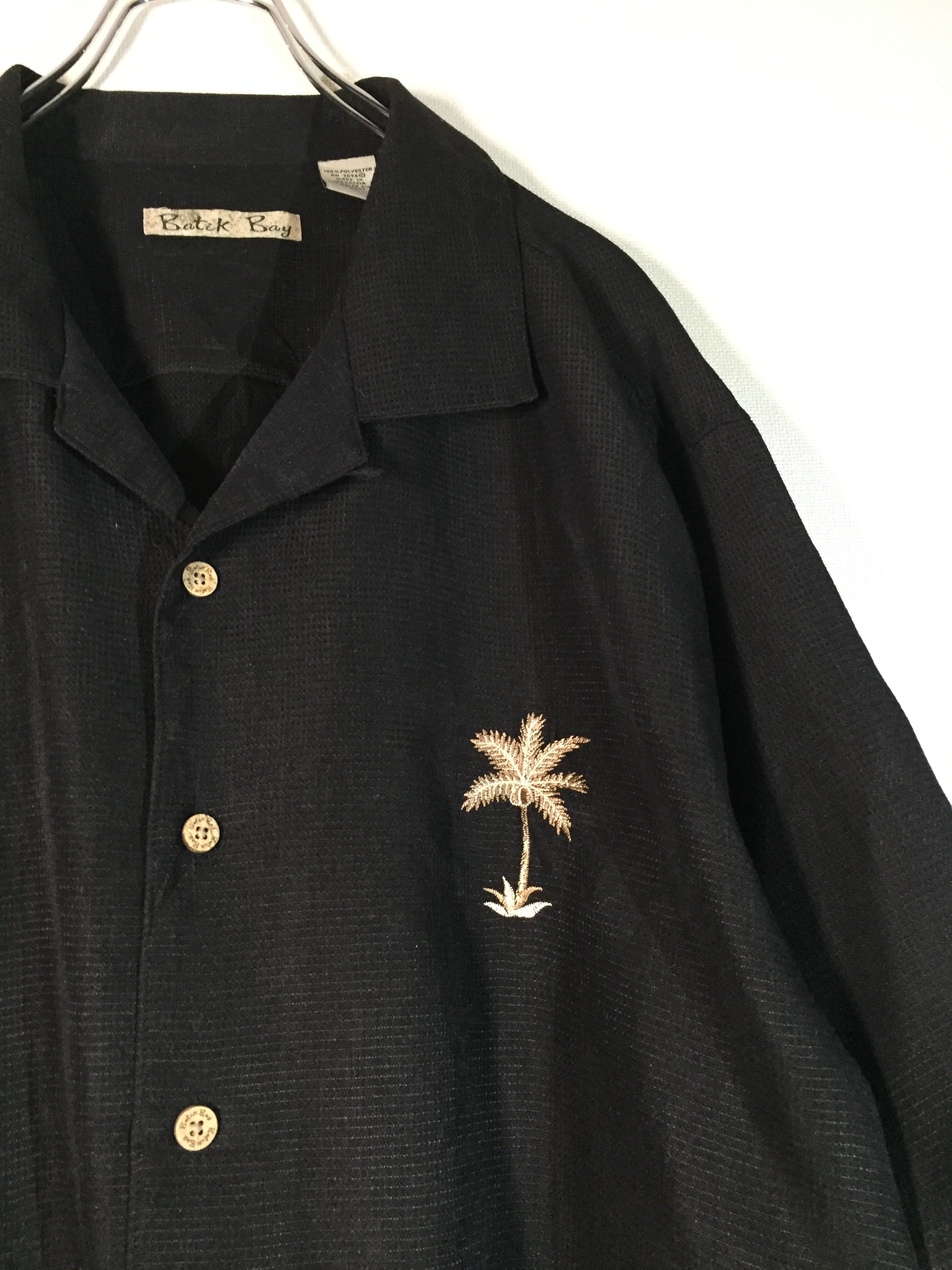 オープンカラーアロハシャツ 刺繍 ヤシの木モチーフ | 古着屋 KafuCa