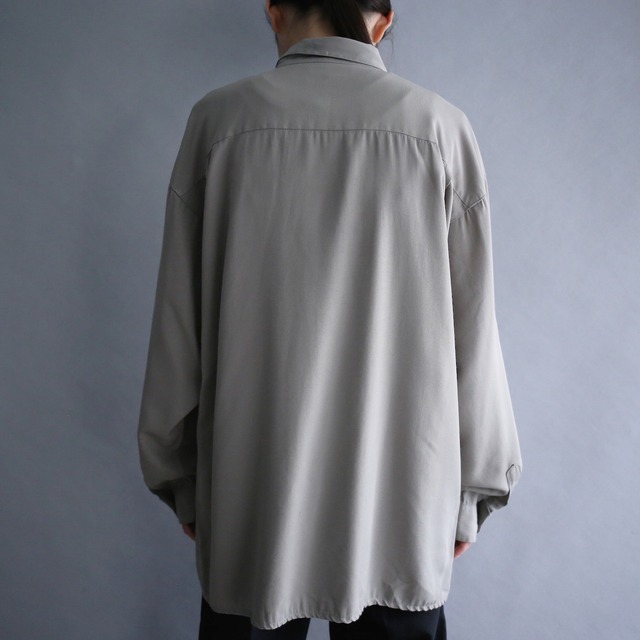 geometry switching design metal button loose shirt