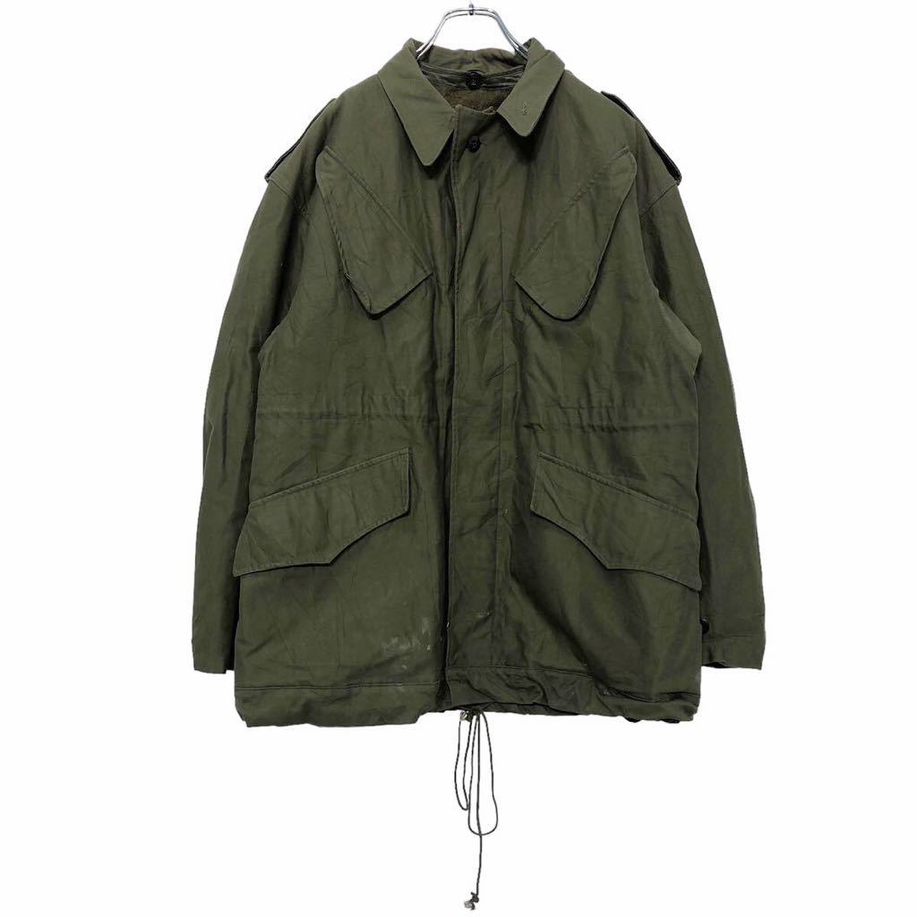 ユーロアーミー ミリタリージャケット XL カーキ ボタン 4ポケット