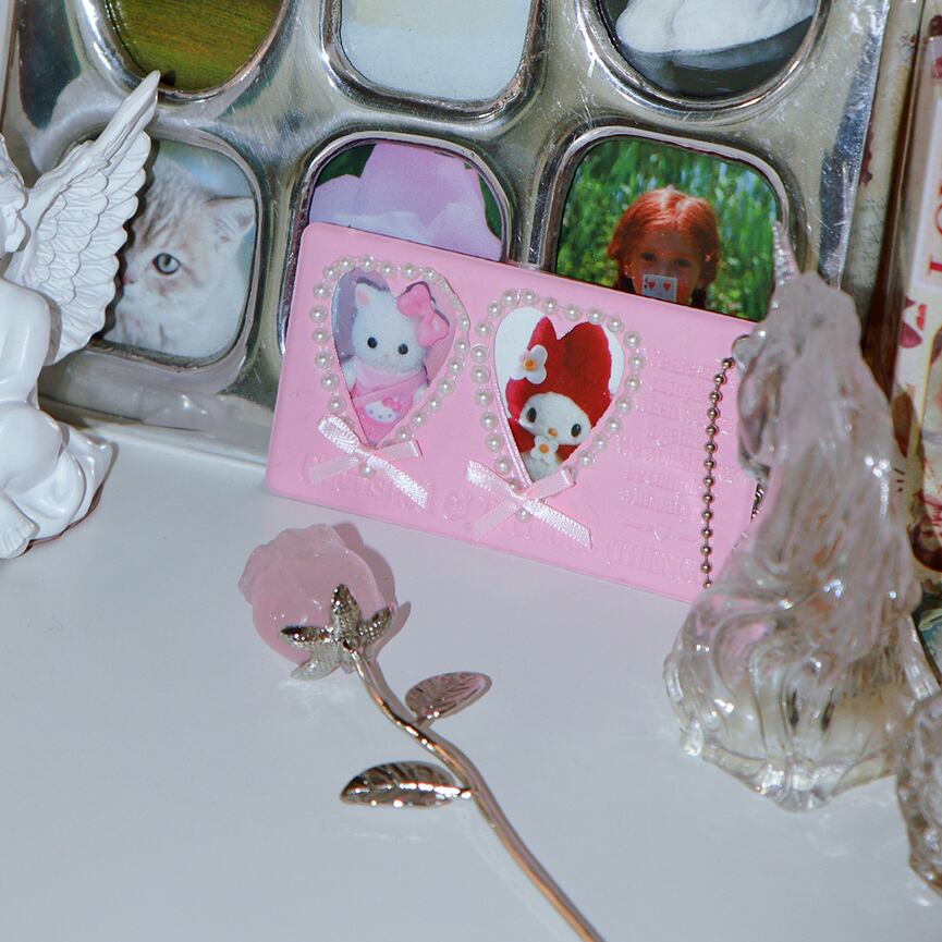 THENCE] Enamel Mate フォト キーホルダー（Pink） | moim - 韓国雑貨