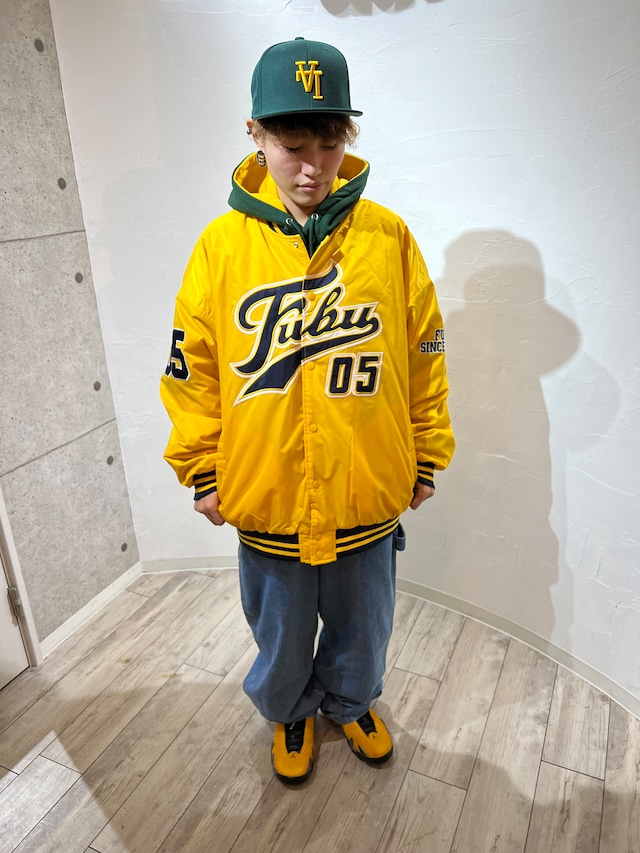 FUBU NYC　closing STADIUM 　JACKET/YELLOW