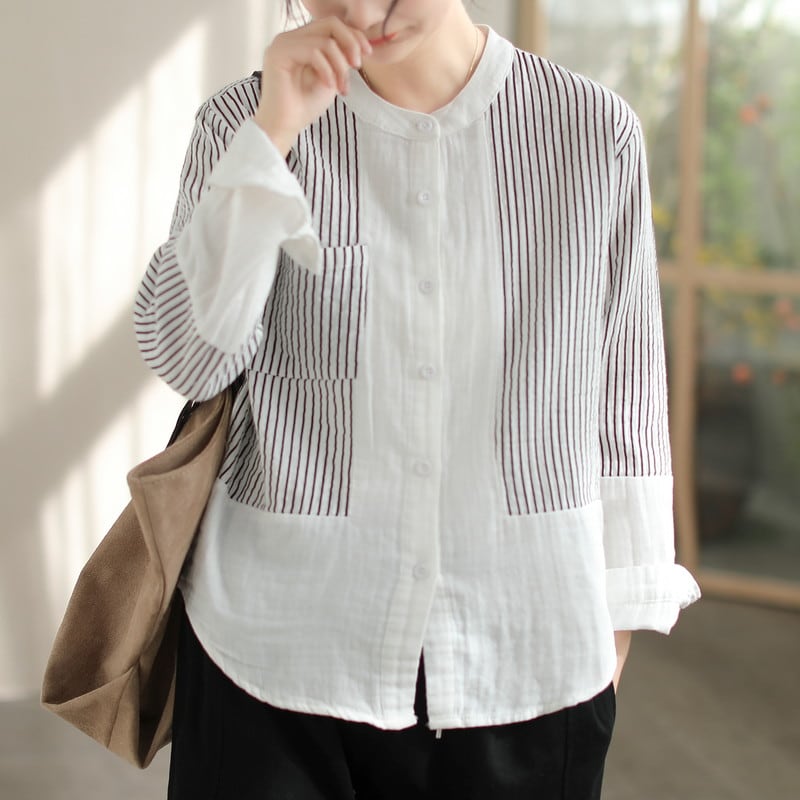 ストライプデザインシャツ M1504