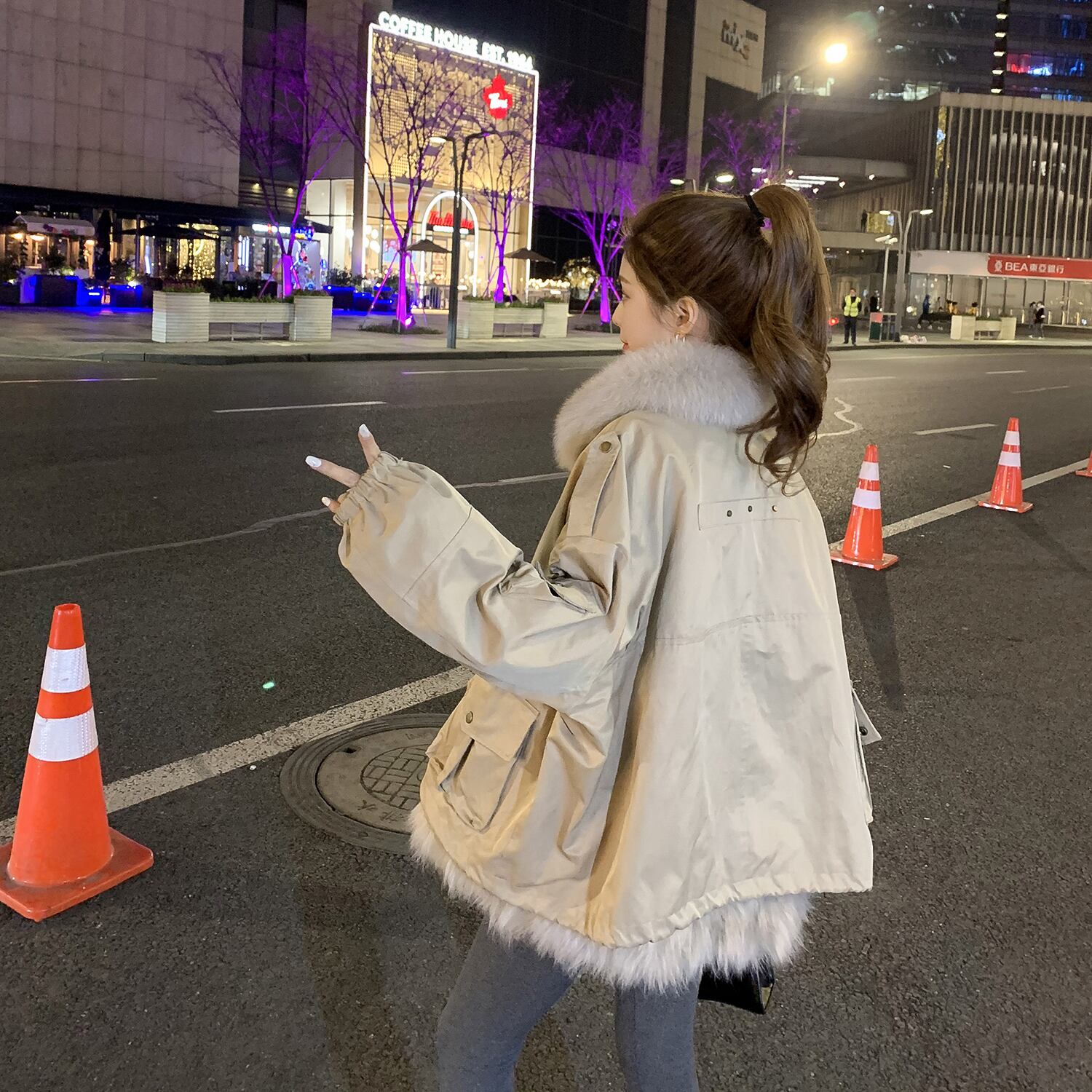 ファーカラージャケット ウィンタースタイル コットン かわいい 冬物 6Du_Shop_Women44406187121