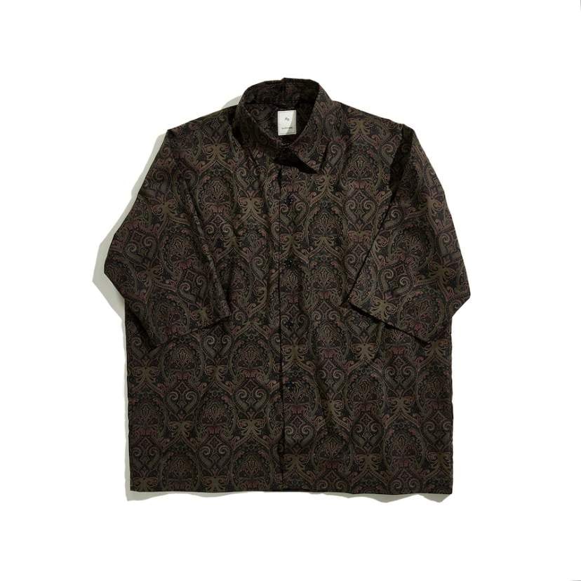CTTN PAISLEY BOX H/S SH / コットンペイズリーBOX H/Sシャツ(BLACK