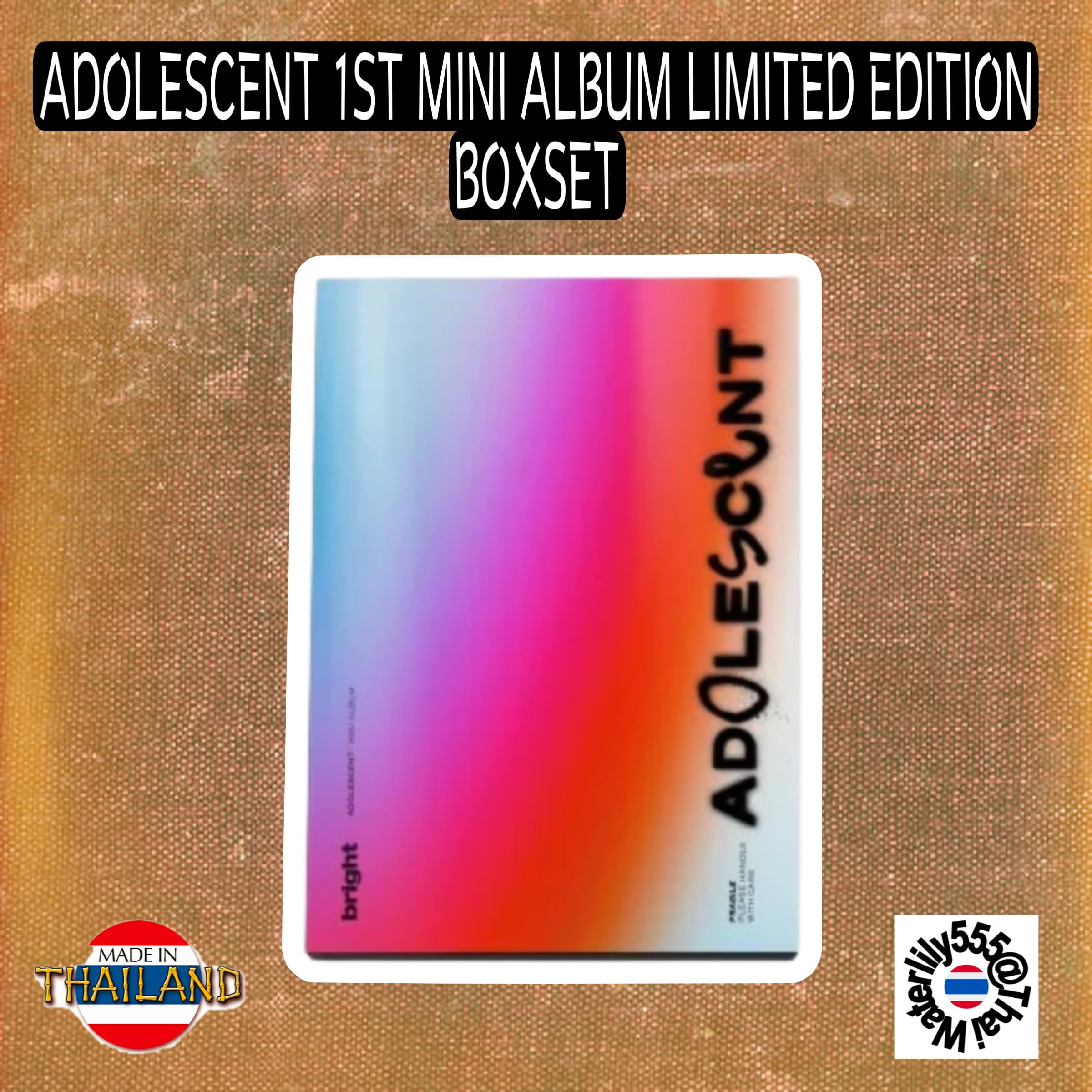 【Bright】ADOLESCENT 1ST MINI ALBUM LIMITED EDITION BOXSET　 【送料込み・タイから発送・日本未発売】 | タイ商品販売 Waterlily555@Thai powered by BASE